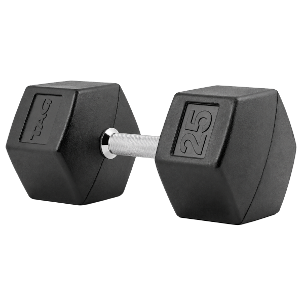 TAG Hex Rubber Dumbbell