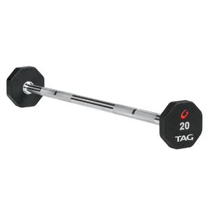 TAG 8-Sided Premium Urethane Fixed Barbell with Straight Handle